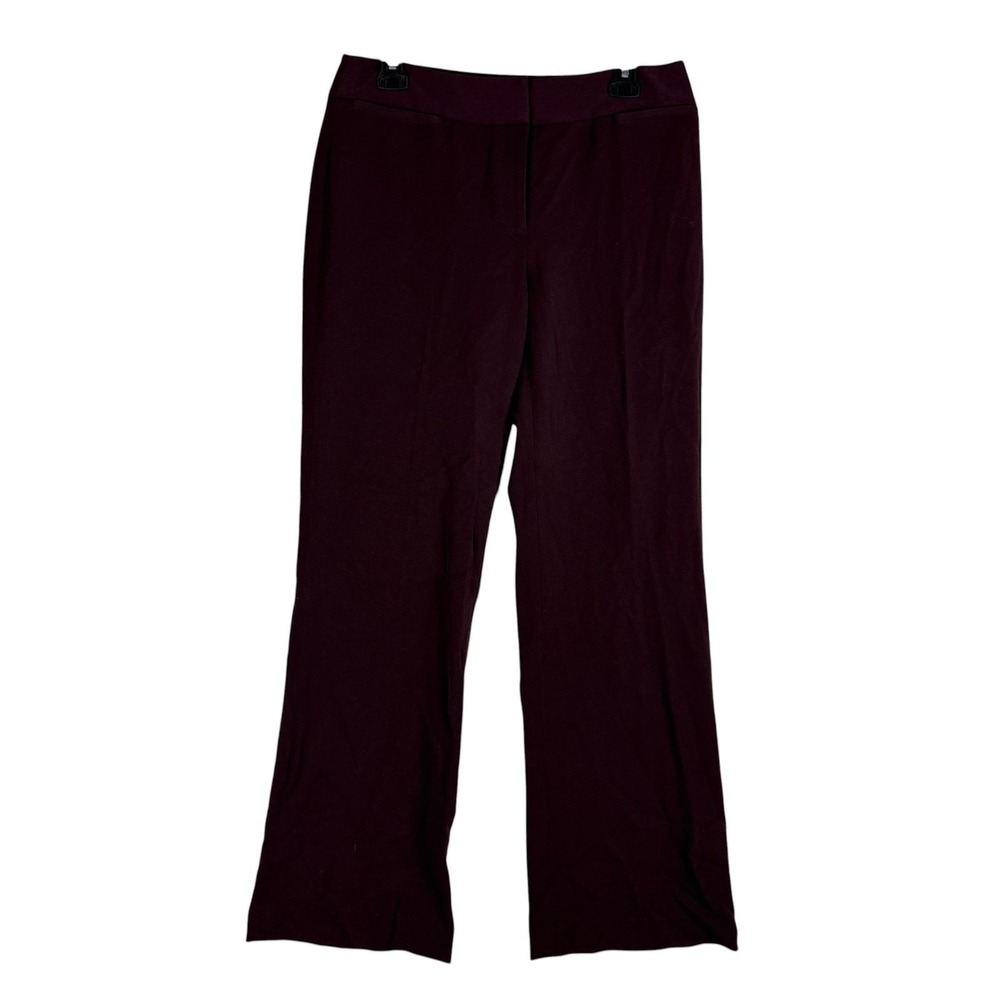 Rafaella Pants Womens 8 Purple Dress Twill Straight Leg Stretch‎ Pockets Work